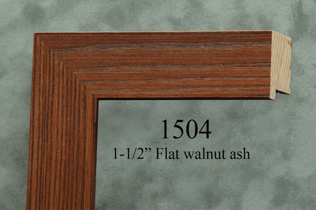 Flat Walnut Picture Frame, Ash Wood, Wooden Frame, Rustic Decor, Wall