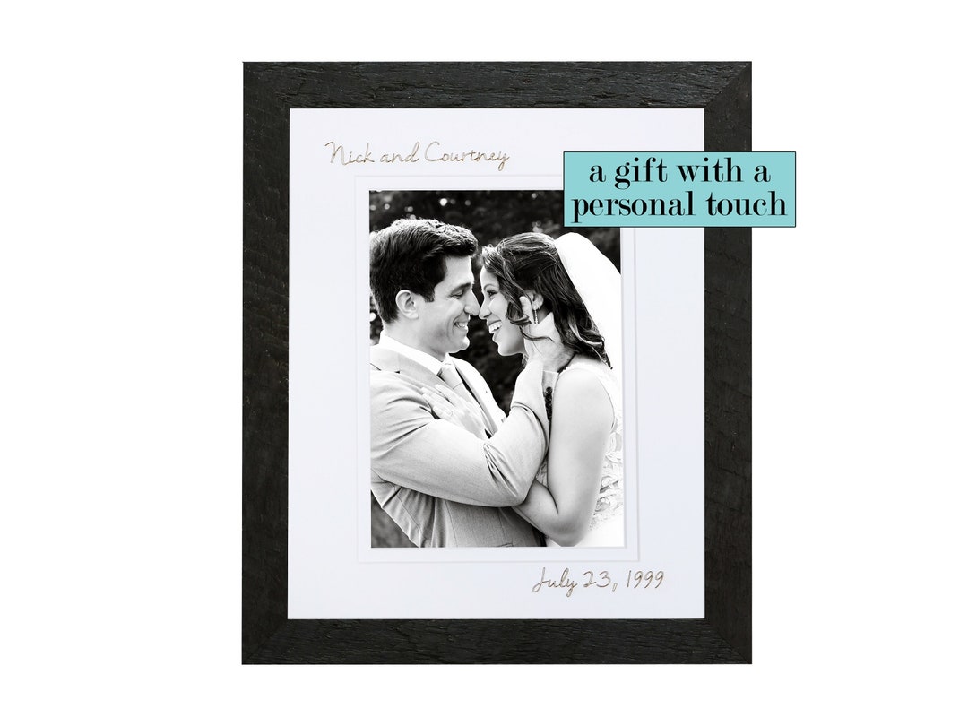 Personalized Wedding Anniversary Gift, Rustic Picture Frame for Couples ...