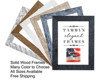 Handcrafted Rustic Picture Frame  The Charm of Farmhouse Décor with Distressed Finish and Customizable Sizes for 4x6, 5x7, 8x10, and More!