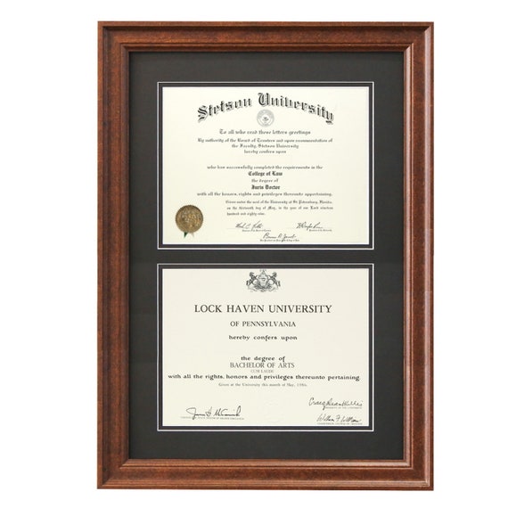 Marco de diploma doble para sus certificados universitarios de 8.5x11 o  11x14 Marco de graduación personalizable para título universitario, envío  rápido y gratuito -  México