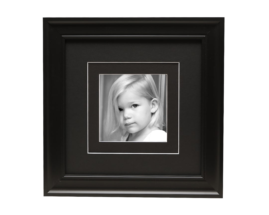 Black Photo Frame Double Mat, 12 X 12 Square Picture Frame Etsy