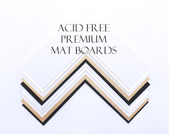 Matboards for Professional Framing, Custom Cut Mats, Beveled Matboard, Acid Free Premium Matting