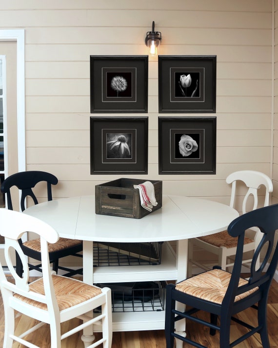 12x12 Gallery Wall Set, Black Photo Frame Set, Handmade Custom Picture Frames  With Matting 