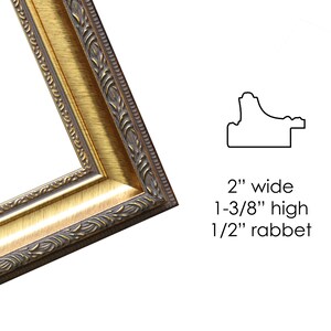 Gold Gallery Wall Frames, Antique Gold Picture Frame, Ornate Vintage Wall Decor, Matching Frame Collection Bild 2