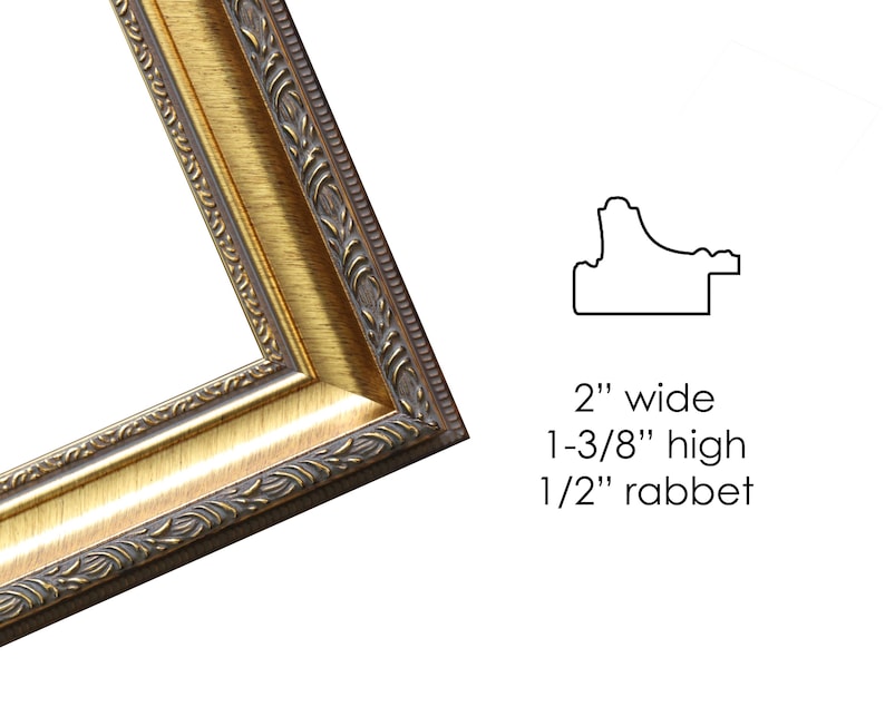 Gold Gallery Wall Frames, Antique Gold Picture Frame, Ornate Vintage Wall Decor, Matching Frame Collection Bild 2