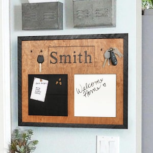 Entryway Key Organizer Kitchen Pin Board Key Holder for Wall Key Hanger Message Board Command Center Housewarming Gift