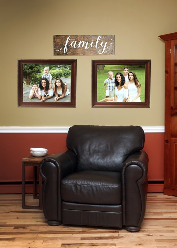 16 X 20 Wall Gallery Set, Two 16x20 Mahogany Picture Frames 