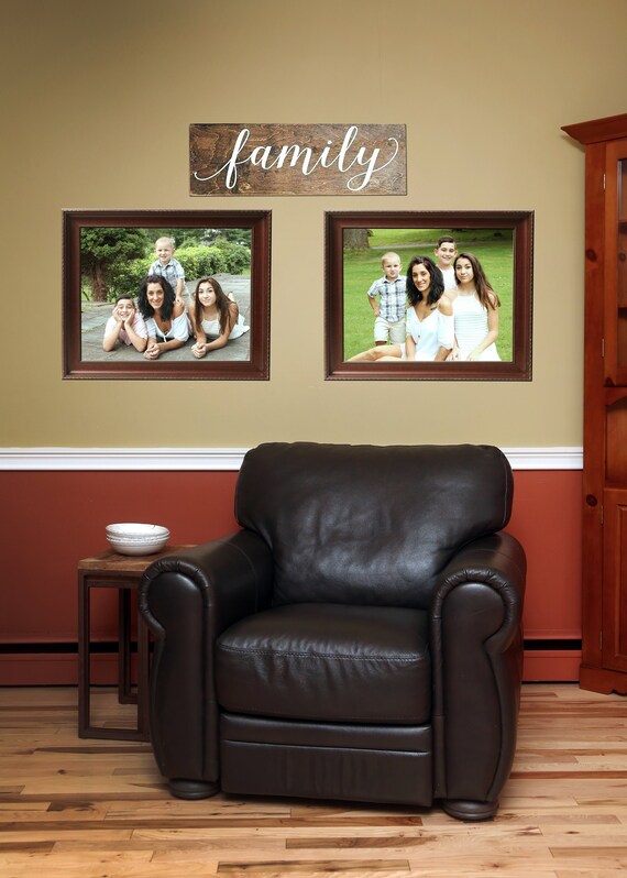 16 X 20 Wall Gallery Set, Two 16x20 Mahogany Picture Frames 