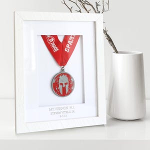 Running Medal Holder Spartan Medal Display Medal Hanger NYC Marathon Triathlon Gift for Runners Frame for Track and Field Award