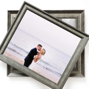 Silver Gray Wedding Frames Brushed Metallic Gunmetal Picture Frames Pewter Gallery Wall Photo Family Picture Frame