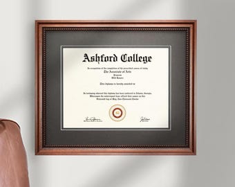Class of 2025 Diploma Frame, Professional Framing for Office, College Degree Frames, Antique Gold Certificate Document Frame