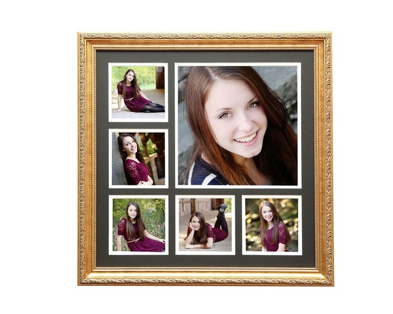 Photo Frame Collage Ornate Gold Picture Image 0