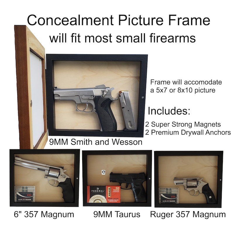 Handgun Concealment Picture Frame for Firearms Pistol Hand Etsy