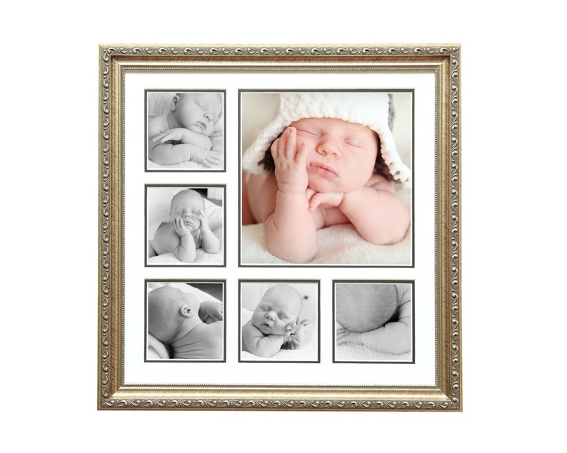 Photo Frame Collage Ornate Silver Picture Image 0