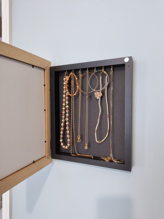Secret Frame Storage Jewelry Organizer Wall Mount Jewelry Holder Necklace Organizer Gift for Wife Etsy UK