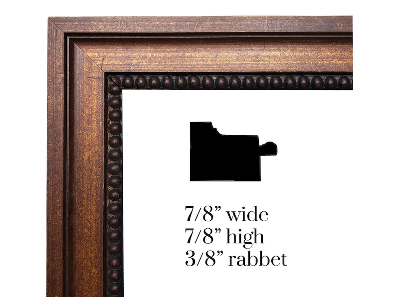 8x10 picture frame 16x20 frame 11x14 picture frame 18x24 frame 12x16 frame 12x12 picture frame 8x10 frame 8x8 frame gold frame custom size image 2