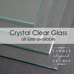 Crystal Clear Glass, Custom Cut Glass, Glass Picture Frame Replacement, Glass for Photo Frame