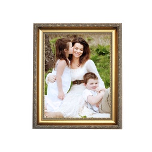 Perfect Mothers Day Gift Antique Gold Picture Frame, Gift for Mom, Home Wall Décor, Square Sizes 8x10, 11x14, 16x20 Custom any size frames