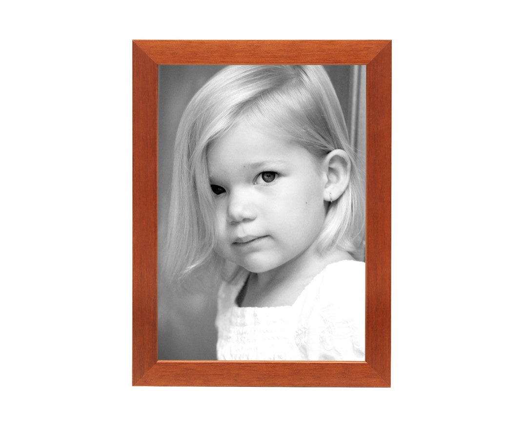 Solid Wood Picture Frame, Medium Cherry Finish, 8 X 10 and Smaller Etsy