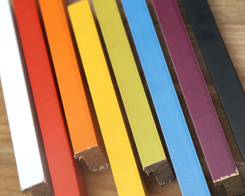 Handmade Colorful Photo Frames Bright Colored Wood Picture