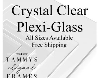 Crystal Clear Plexi-Glass Sheets Protect Valuable Artwork and Photos Enhance Your Home Décor Custom Glass Replacement Cut any Size