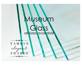 Museum Glass, Non-Glare Conservation Museum Glass, UV Blocking Glass, Cut to Order Sheets of Glass