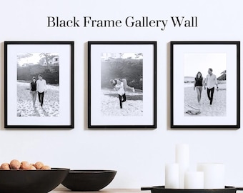 DIY Photo Wall Gallery Multiple Black Picture Frames Set of Frames Build Your Own Gallery Wall