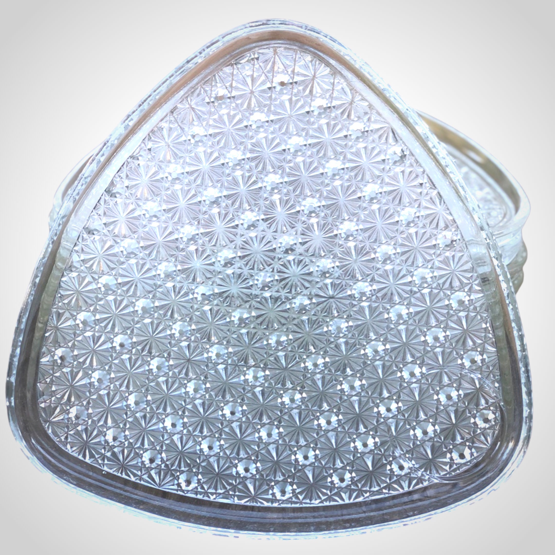 Trillion Shaped Triangle Glass Dinner Plates in Starburst Etsy