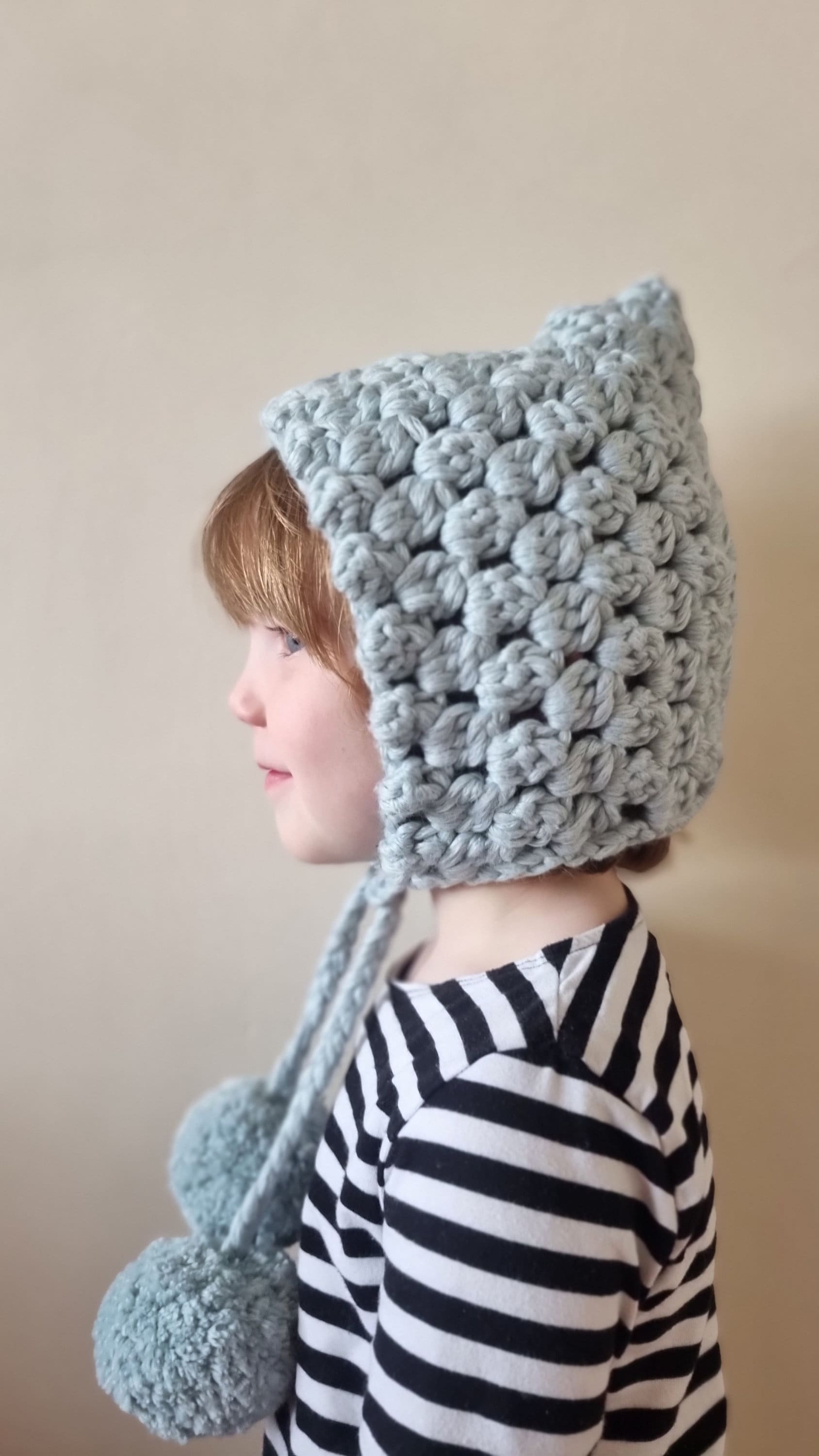 39 Crochet Bonnet Patterns with Pixie, Bella, and Bunny Styles 1 The Pixie Bonnet crochet