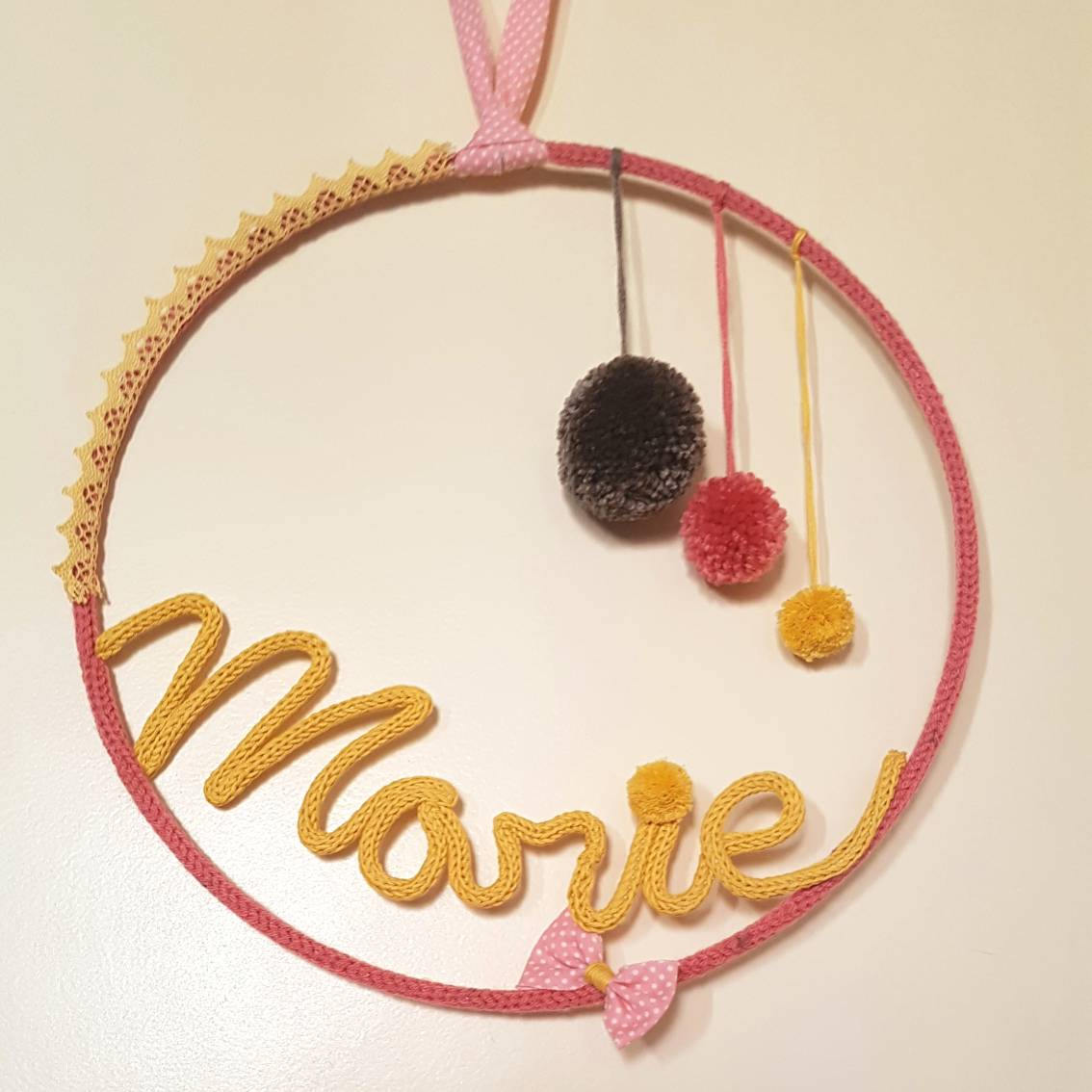 Décoration Murale Personnalisée. Dreamcatcher avec Prénom.