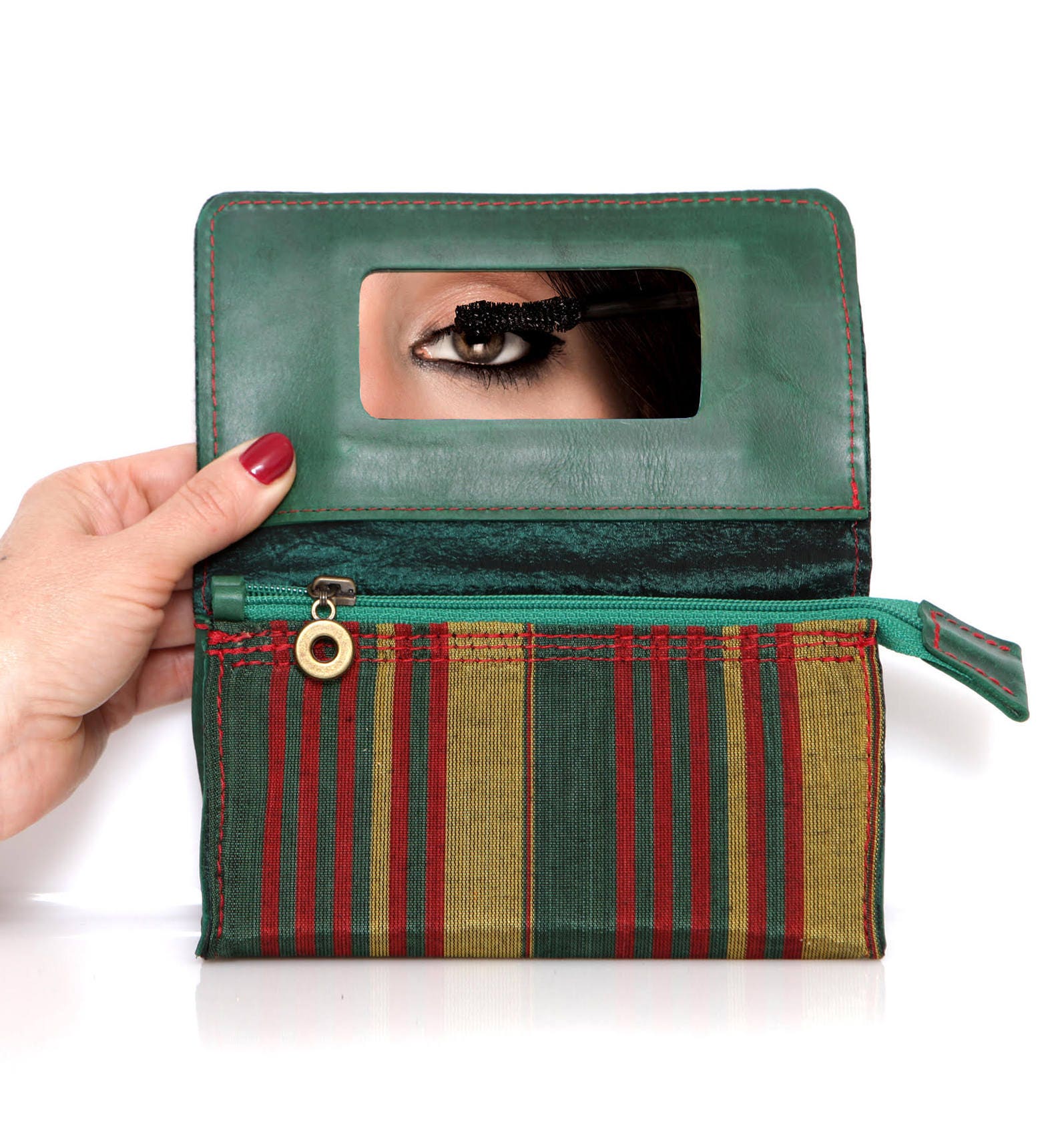 makeup pouch with mirror