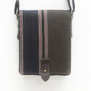 Bolso pequeño bandolera de muaré sirio, de tela, de piel, marrón, negro, rojo, burdeos, con cierre magnético, estilo bohemio.