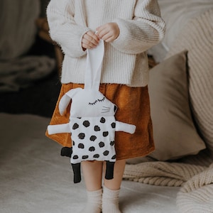 Cozy Bunny Heated Stuffed Animal - Cherry Stone Bed Warmer - Sensory Bedtime Toy - Hot Water Bottle Alternative - Safe Bed Warming for Kids