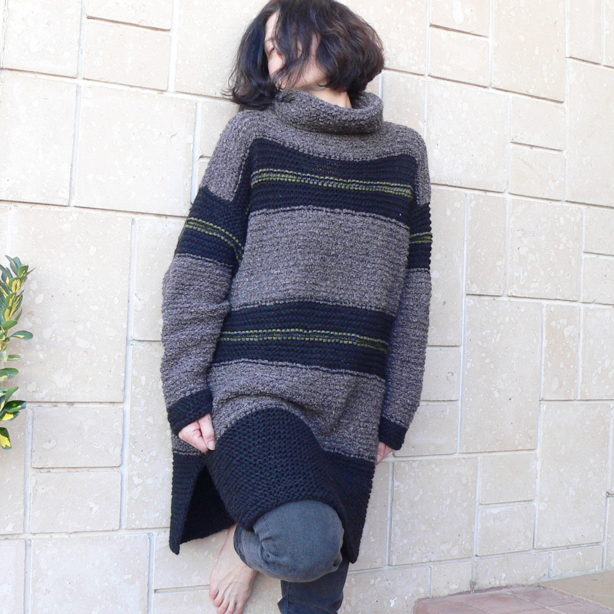 womens oversized sweater dress