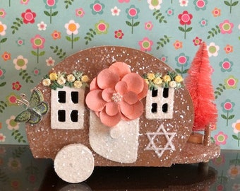 Jewish Decor, Jewish Glitter House, Glitter House, Putz House, Star of David, Spring Glitter House, Summer Glitter House,  Jewish Decoration