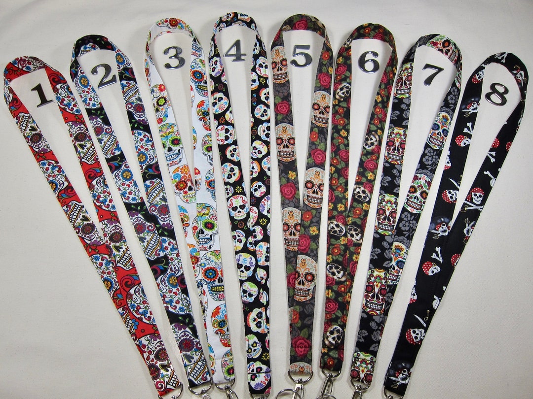 Lanyards Sugar Skulls your Choice Etsy