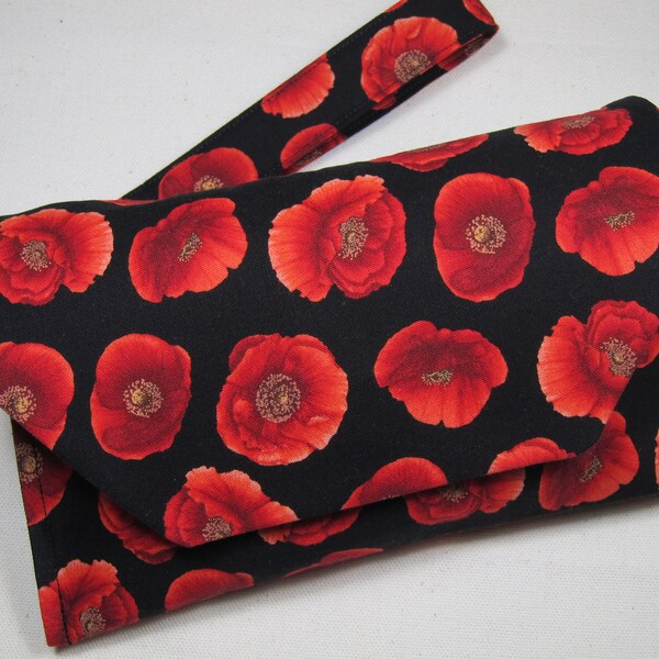 Wristlet featuring Beautiful Red Poppies