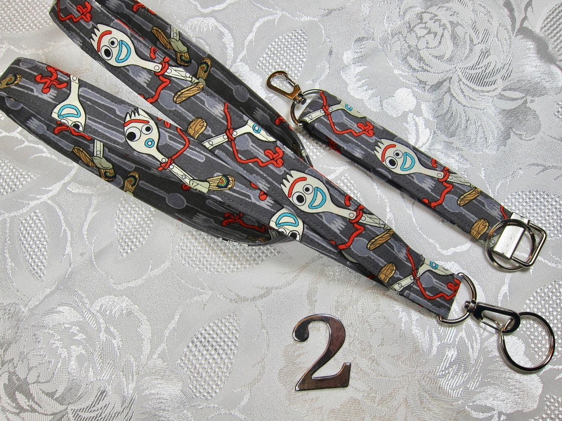 Lanyards or Key Fobs Featuring Disney Inspired Forky From Toy Etsy