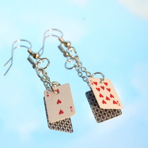 Mini Playing Card Dangle Earrings