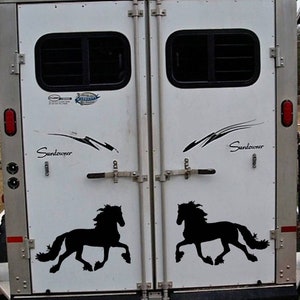 Friesian Horses Sticker OS 147 horse Decals draft horse 2 decal set