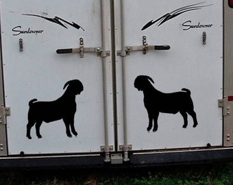 Boer Goat Decals Stickers OS 154 (2 decal set) goats kiko