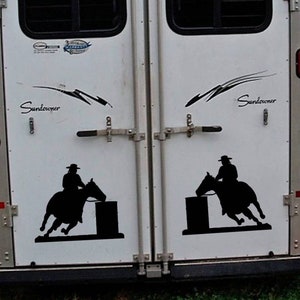 Barrel Horse Decals Quarter Horse Stickers OS 173 (2 decal set)