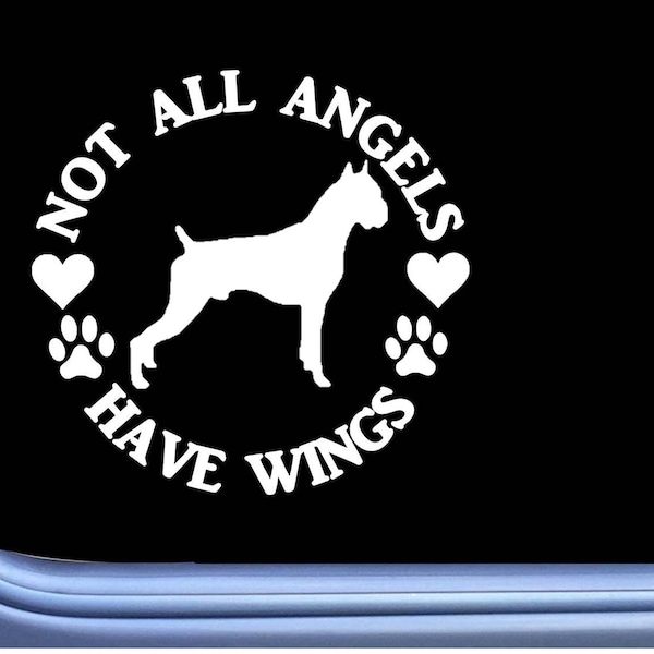 Boxer Sticker Angel ear up OS 362 vinyl  Decal dog
