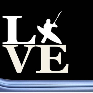 Kayaker Love Decal OS 014 Sticker kayak gift accessories water proof kayaking