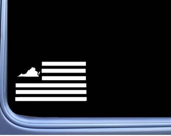 Virginia American Flag M208  Sticker state Decal