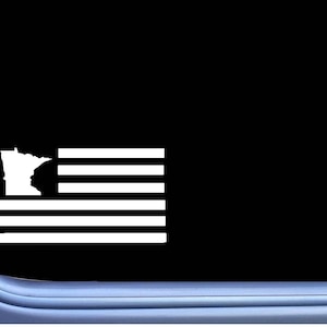 Minnesota American Flag M226  Sticker state Decal
