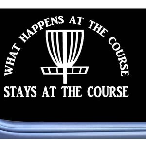 What happens at the Disc Golf Sticker OS 789 basket Decal