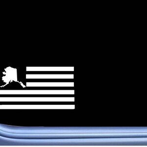 Alaska American Flag M210  Sticker state Decal