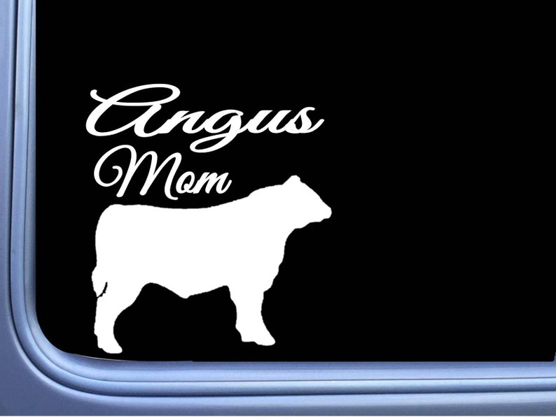 Angus Mom Bull Decal Sticker OS 269 Cattle Cow Aberdeen Beef - Etsy