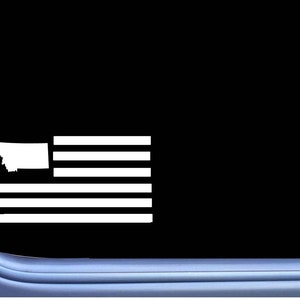 Montana American Flag M225  Sticker state Decal